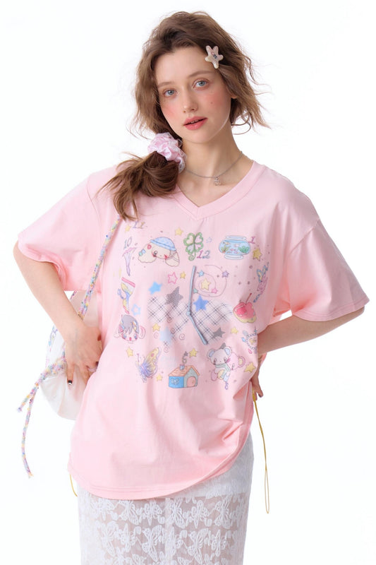 Loose Fit Art Print T-Shirt