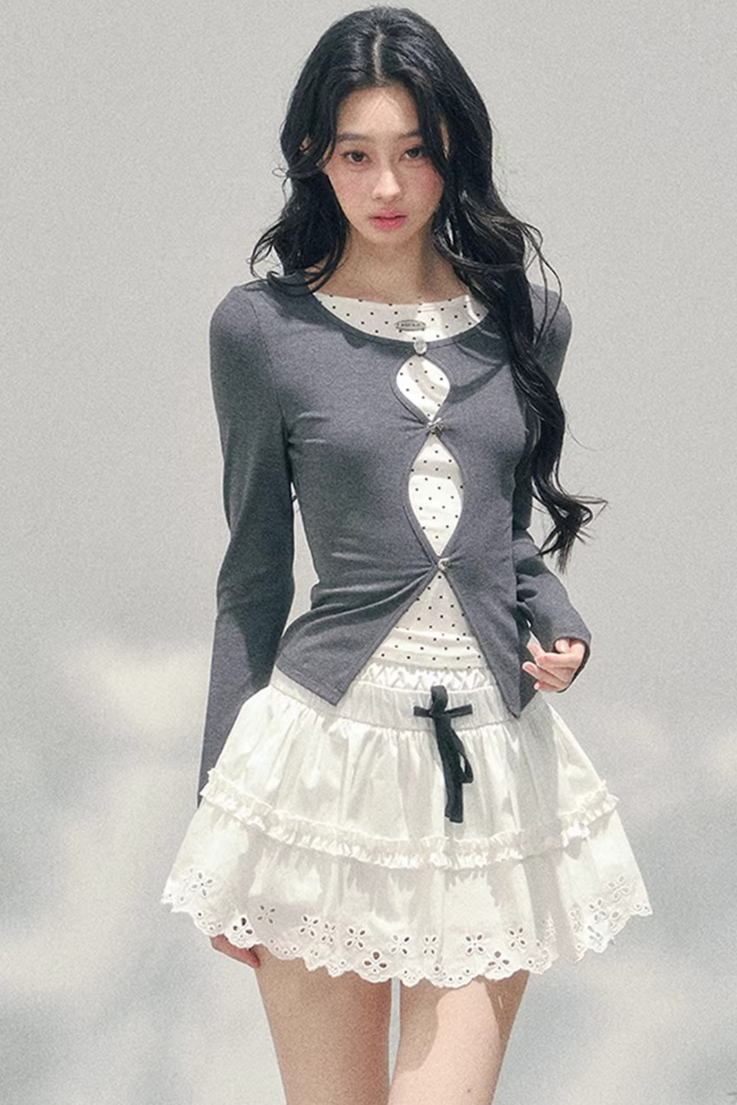 Spring White Half-Skirt