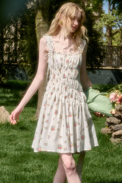 Vintage Floral Halter Dress