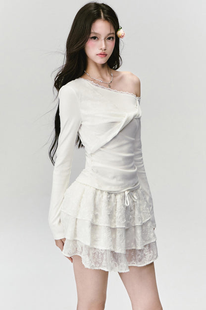 White Lace Made Shirt