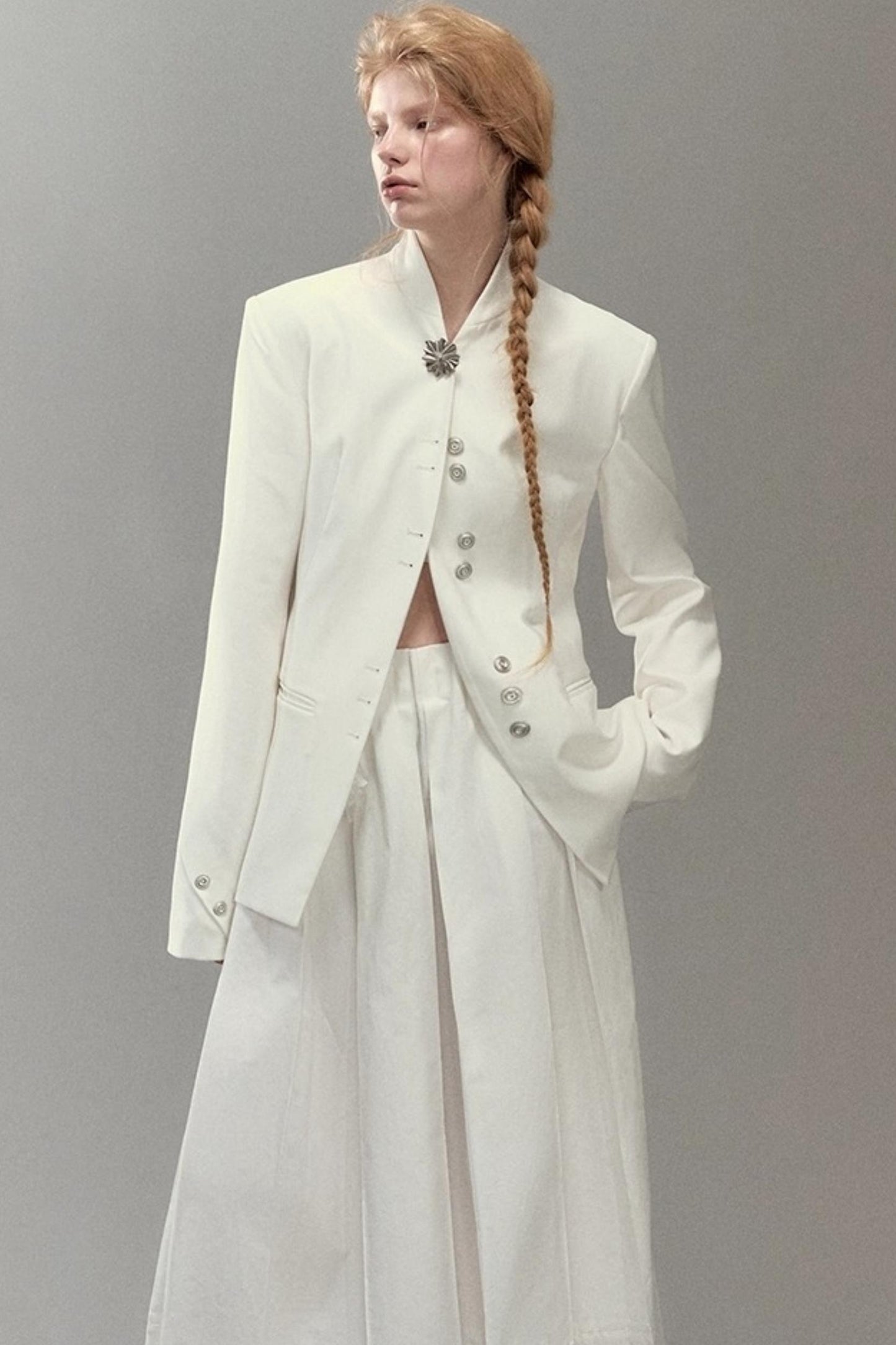 Shoulder Cut Moon Marks Blazer