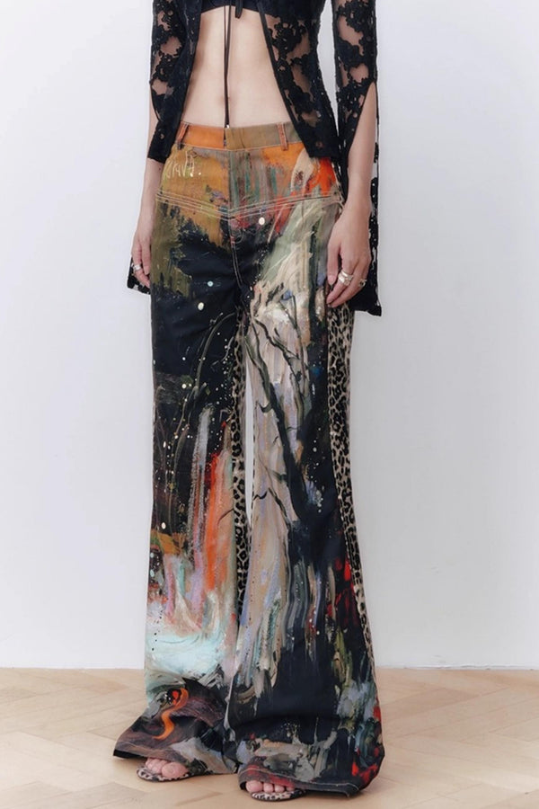 Leopard Waterfall Pants