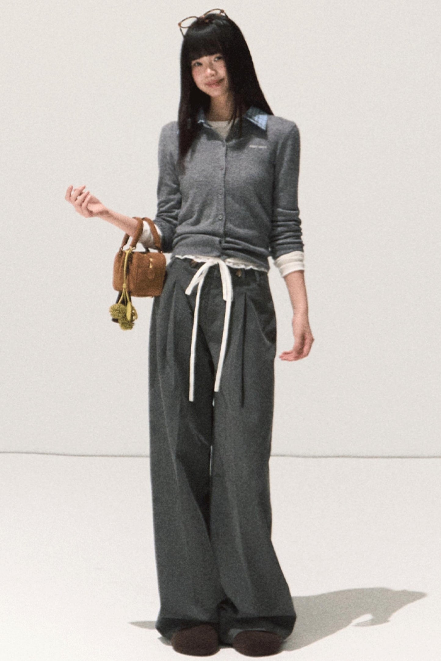 Linear Drape Slacks Pants