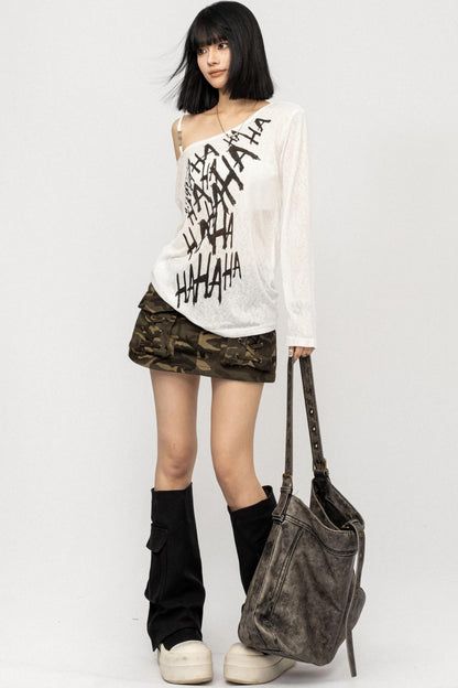 Vintage Off-the-Shoulder Smock Top