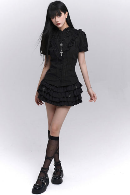 Ghost Lace Black Shirt