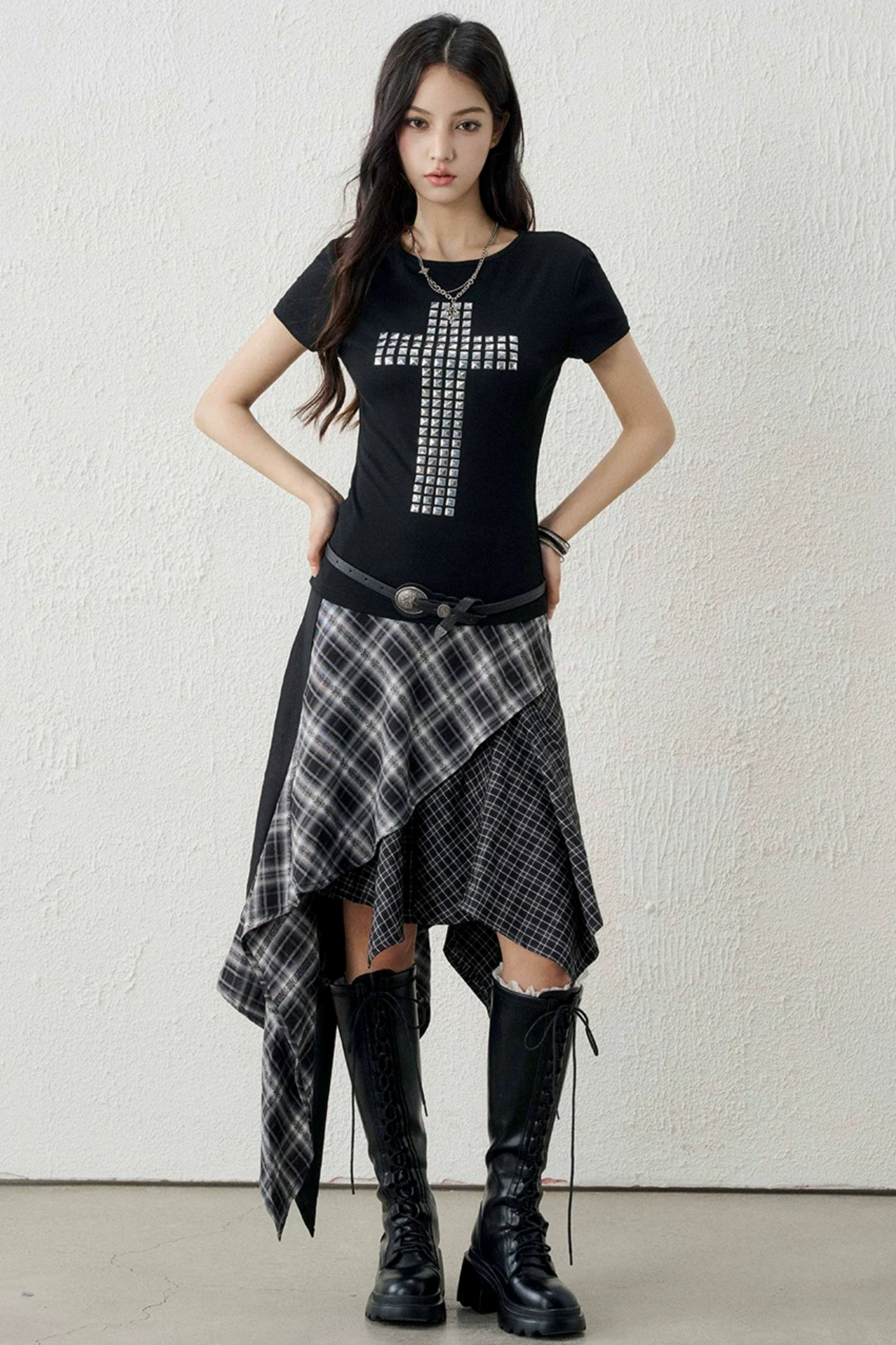 Ghost Girl Cross Pattern Top