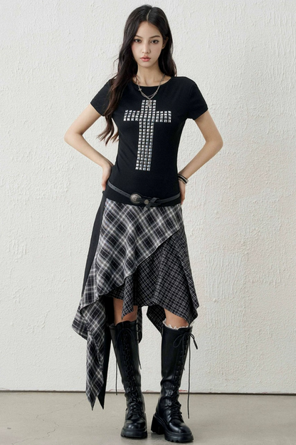 Ghost Girl Cross Pattern Top