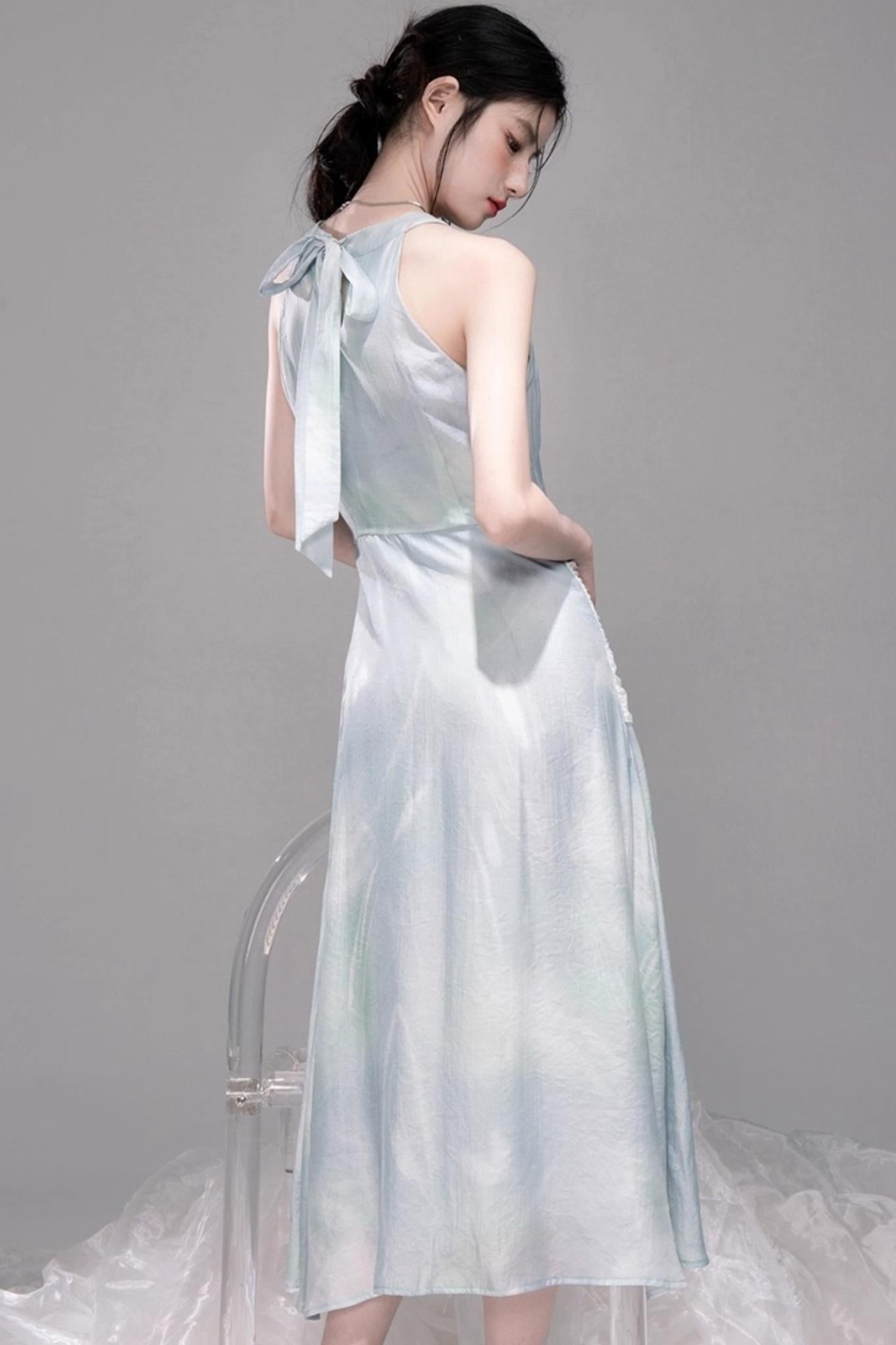 Blue Halterneck Dress