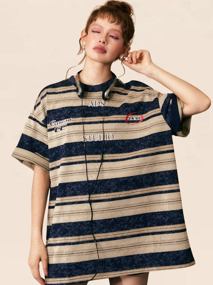 American Stripe Print T-Shirt