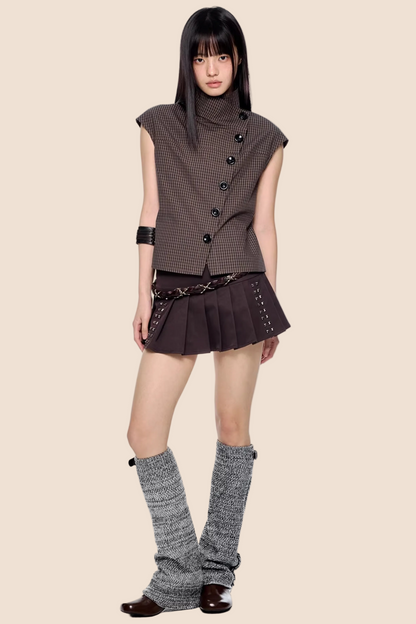 Retro kariertes Sommerbluse