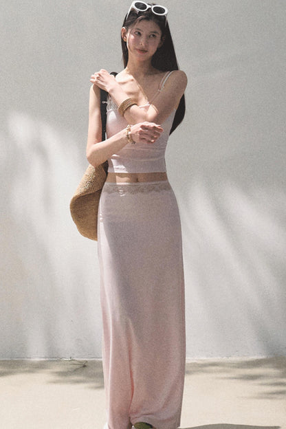 Lace High-Waist Skirt