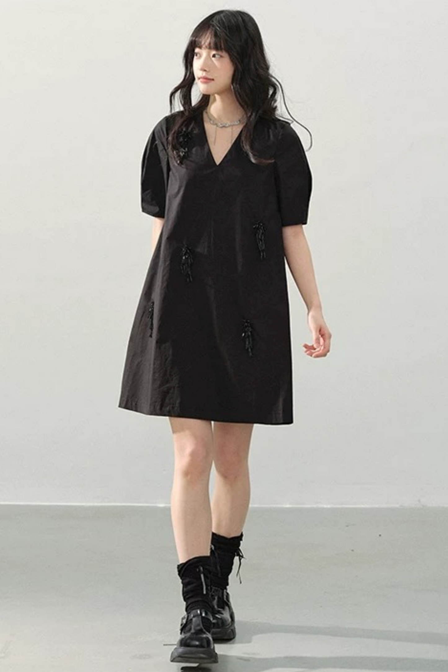 Black Swan Beaded Dress