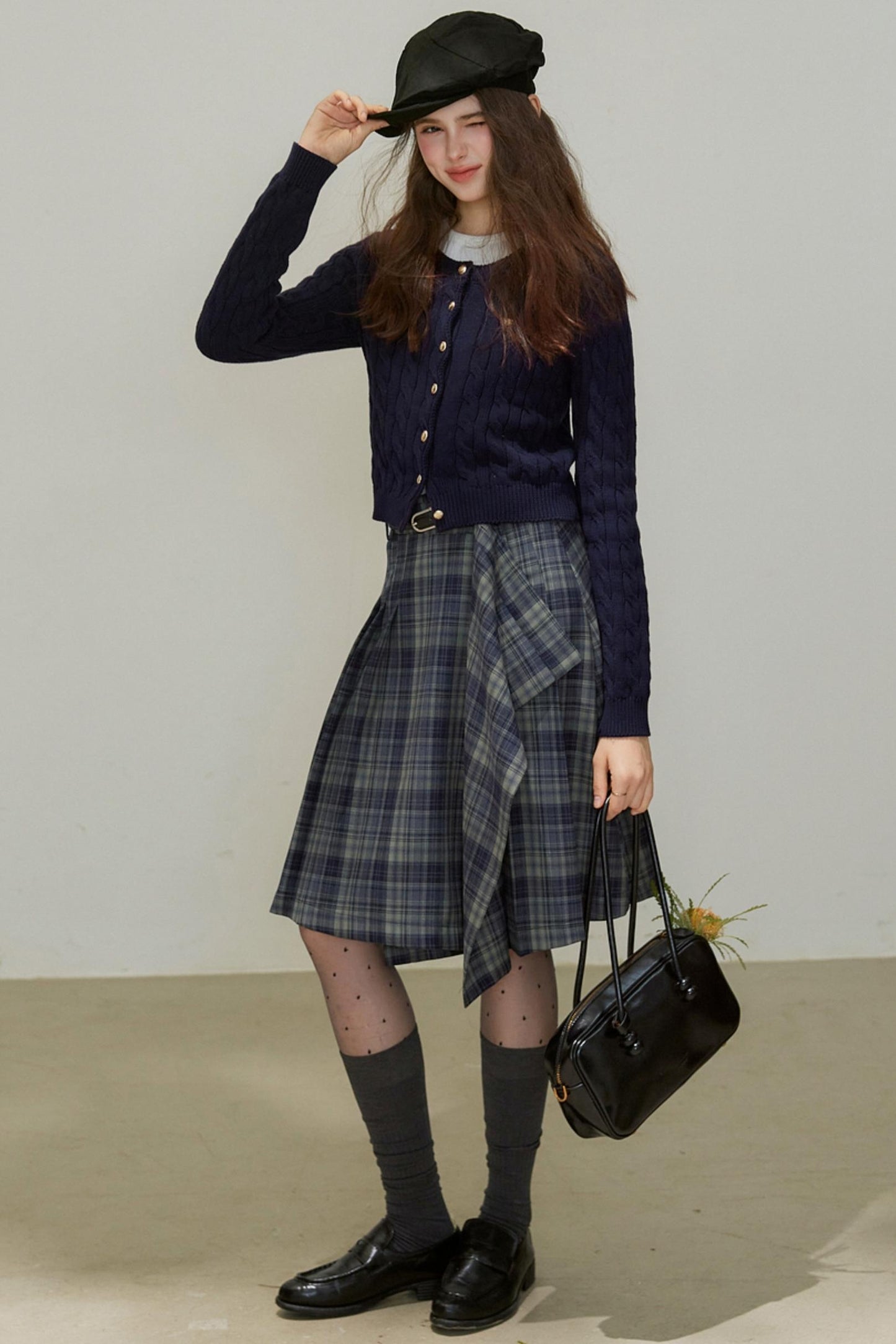Plaid A-Line Skirt