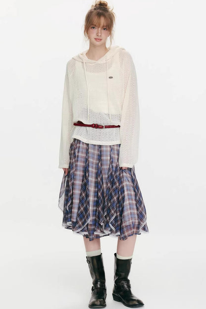 Night Dew Rose Chiffon Skirt