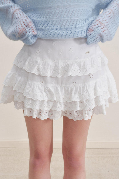 Floral Lace Cake Skirt
