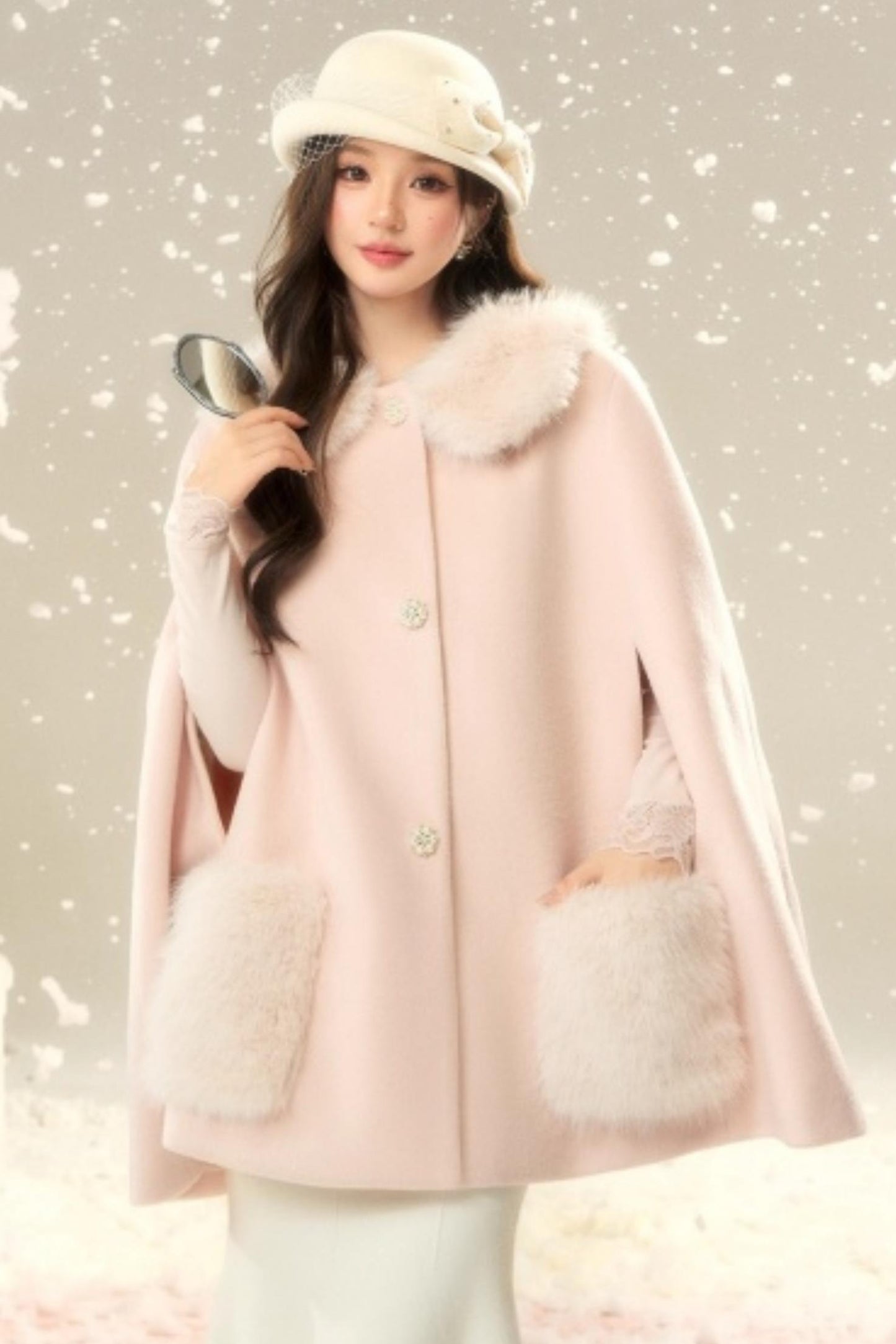 Elegant Woolen Princess Coat