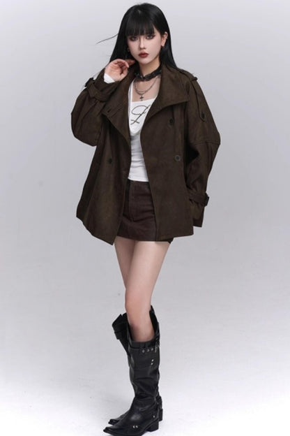Brown Suede Autumn Jacket