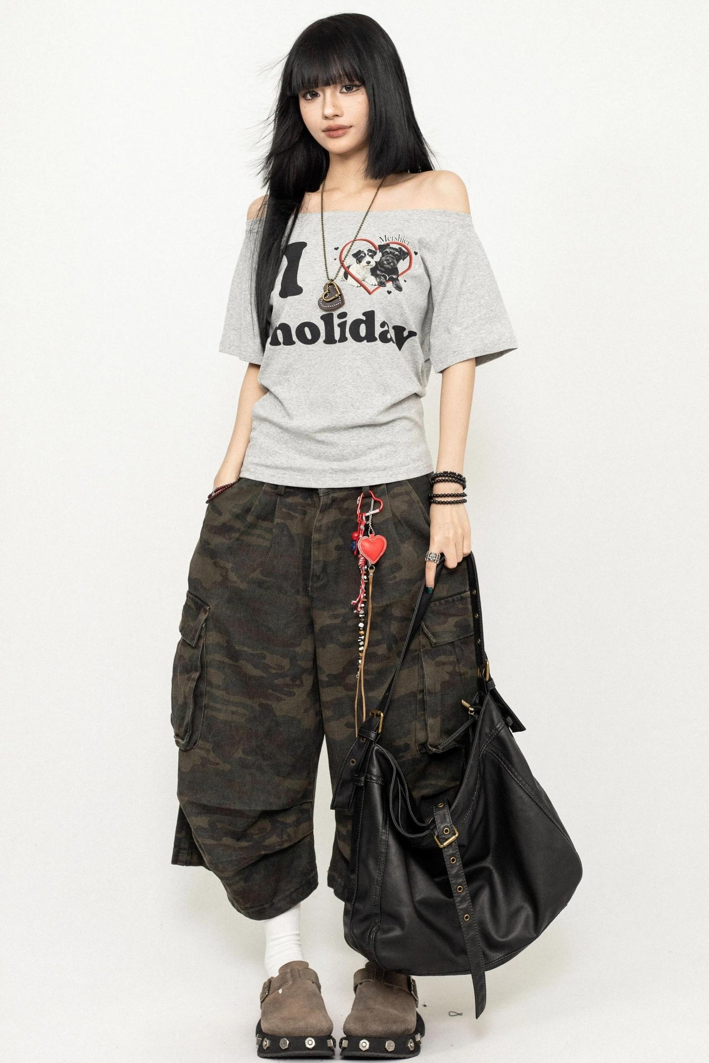 White One-Shoulder Tee