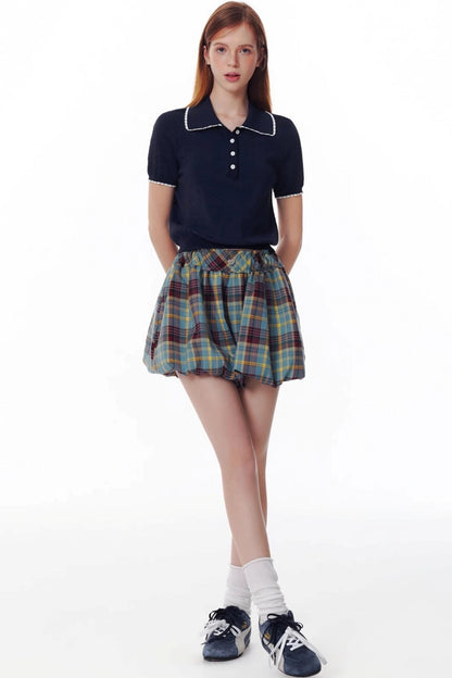 Ocean Notes Color-Block Polo Top