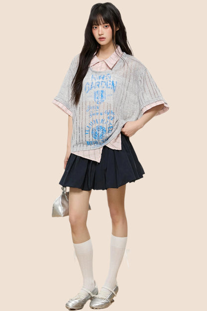 Summer Chic Collared T-Shirt