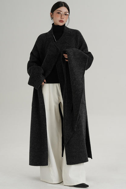Woolen Elegance Long Jacket