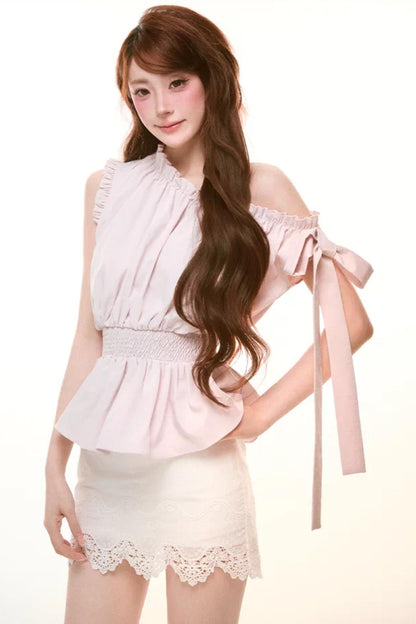 Off-Shoulder Ruffled Top Set-Up