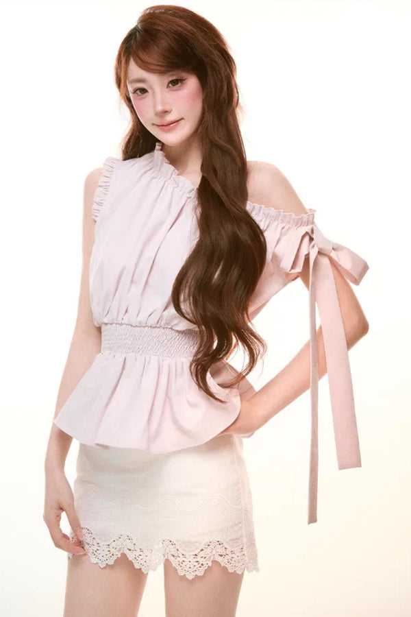 Off-Shoulder Ruffled Top Set-Up
