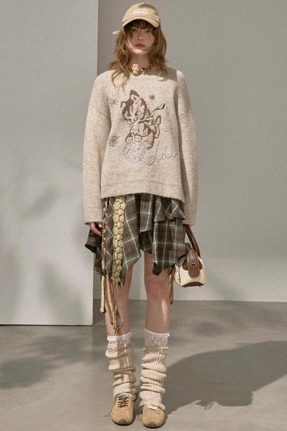 Furball Crew Neck Loose Sweater