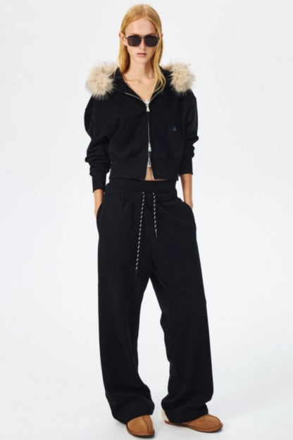 Low Waist Fleece Thermal Sweatpants