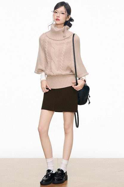 Silver Button Knitwear Dress Set-Up