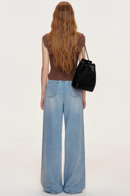 French Petal Cotton Jeans