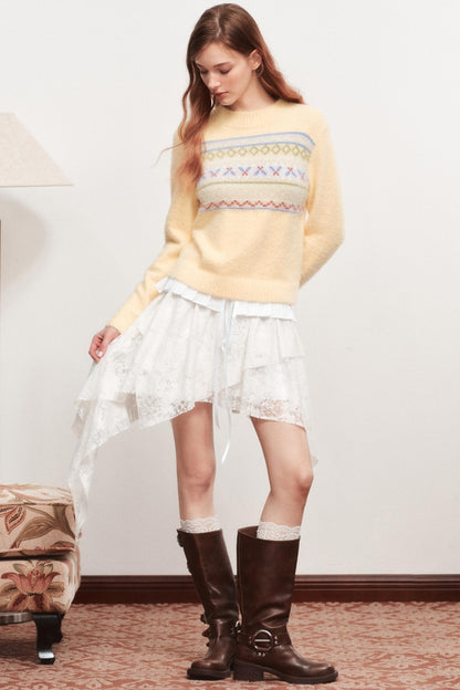 Emo Girl Goth White Short Skirt