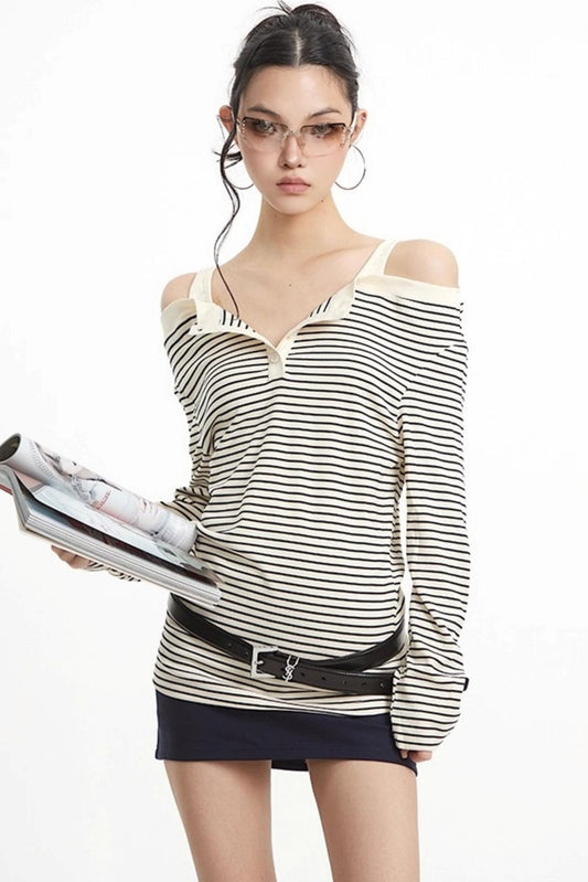 Embroidered Letter Sleeve Top