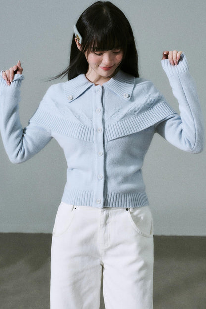 Cashmere Wool Blend Cape Top