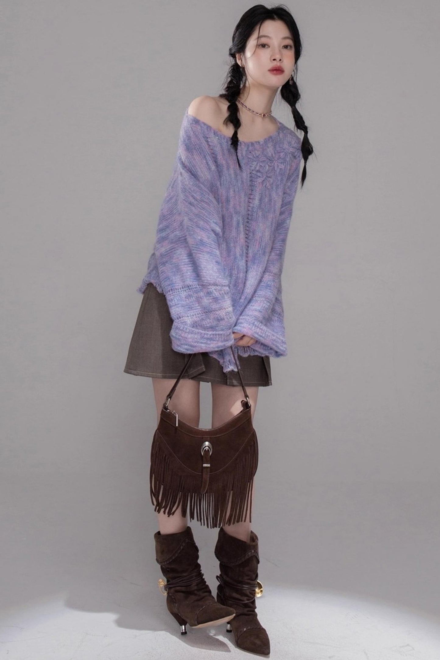 Monet Floral Wool Pullover Top