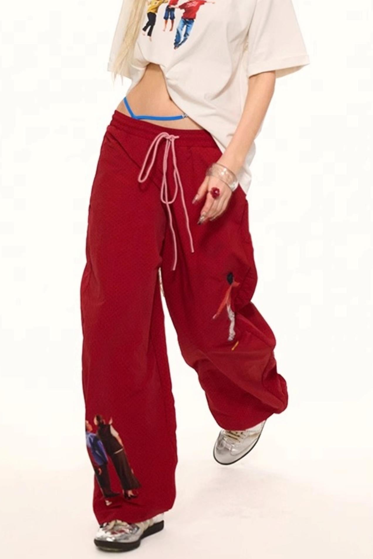 Summer Polka Dot Wide Leg Pants