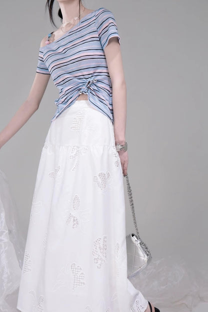 Twisted Stripe Raglan Tee