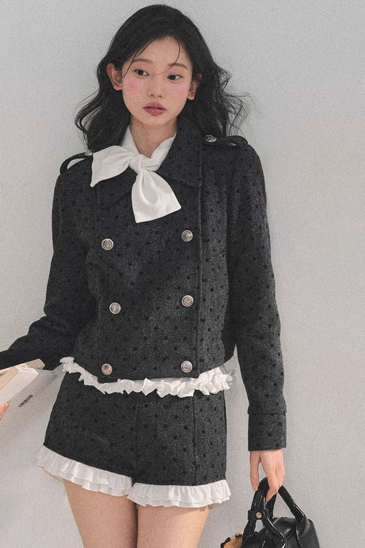 Memory's Reef Wool Polka Dot Suit Set-Up