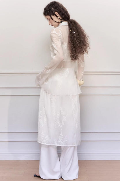 French Lace Long Sleeve Shirt