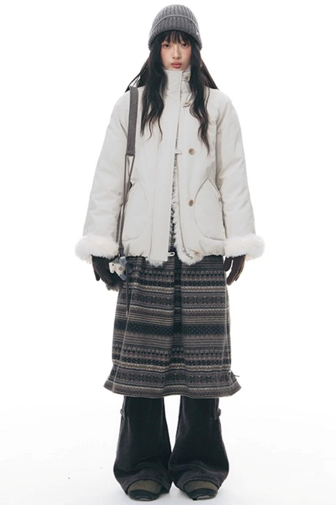 Detachable Fur Collar Cotton Jacket