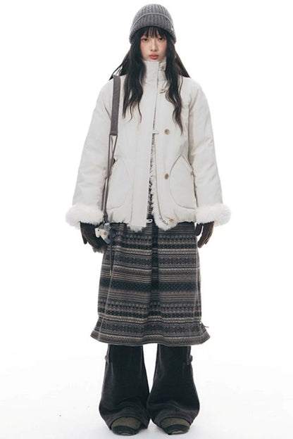 Detachable Fur Collar Cotton Jacket