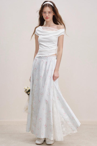 French Floral Lace Skirt