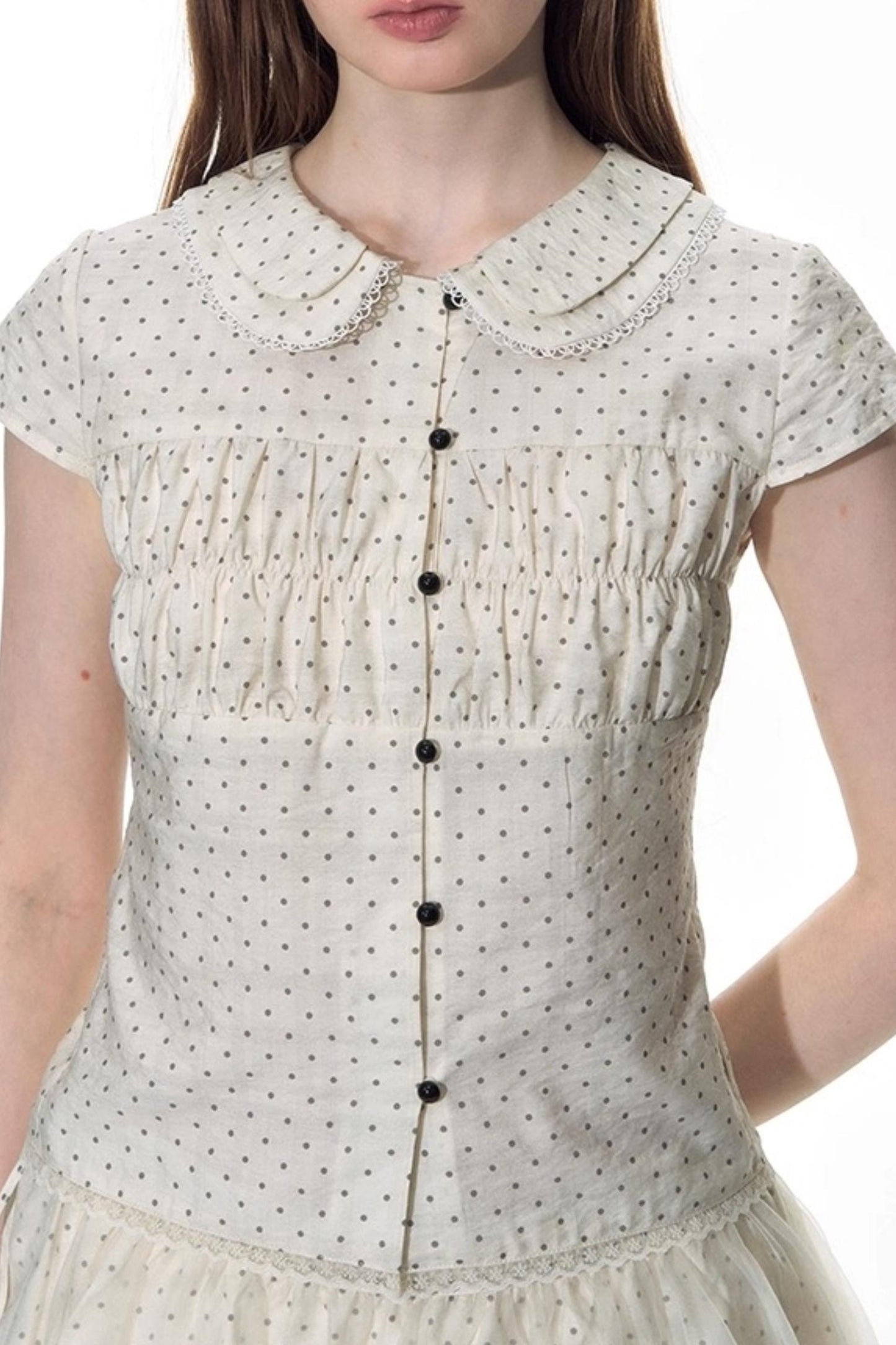 Nap Dot Mesh Culottes Set-Up