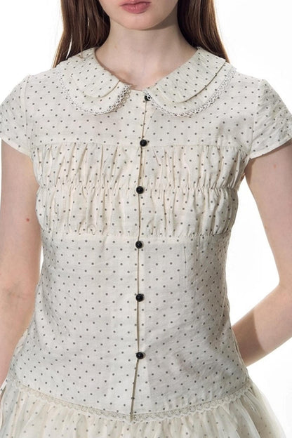 Nap Dot Mesh Culottes Set-Up