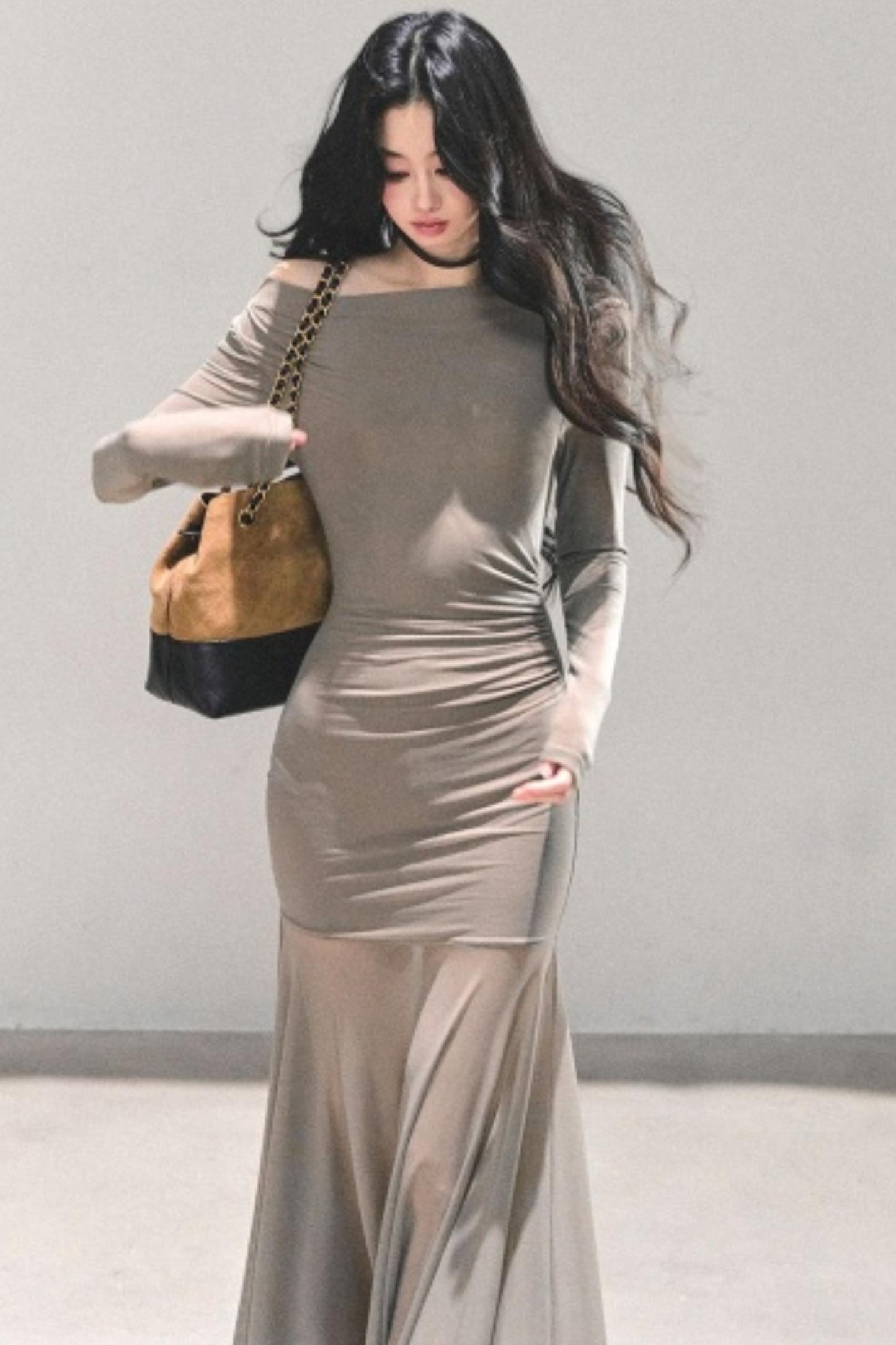 Slim-Fit Autumn Dress