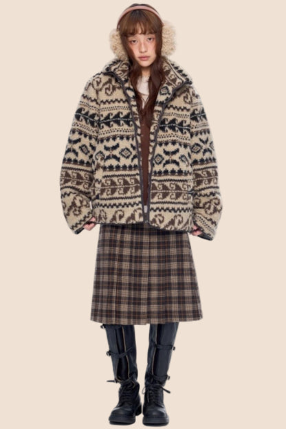 Ethnic Fleece Cotton Jacket