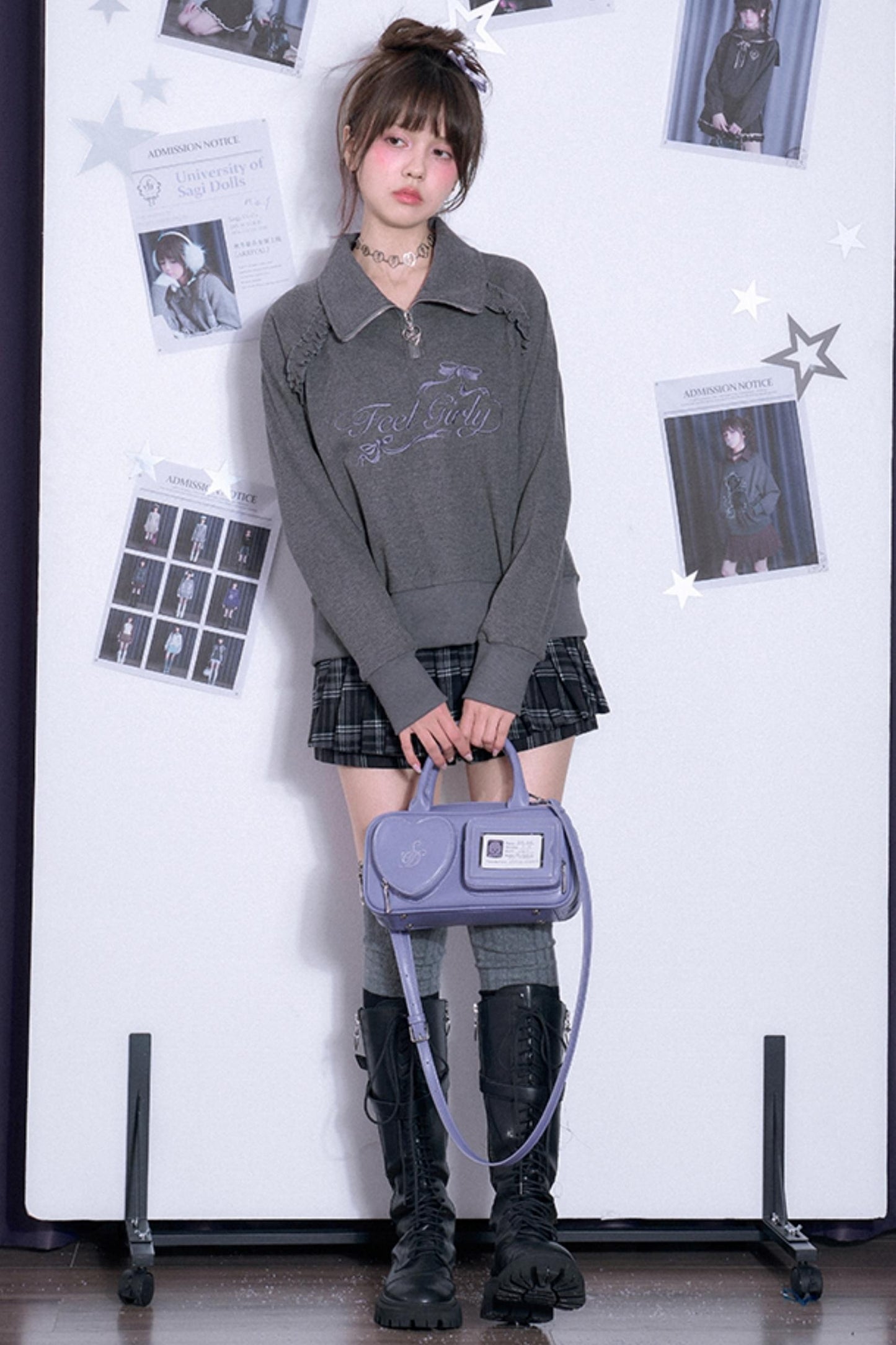 Loose Casual Waffle Long-Sleeve Top