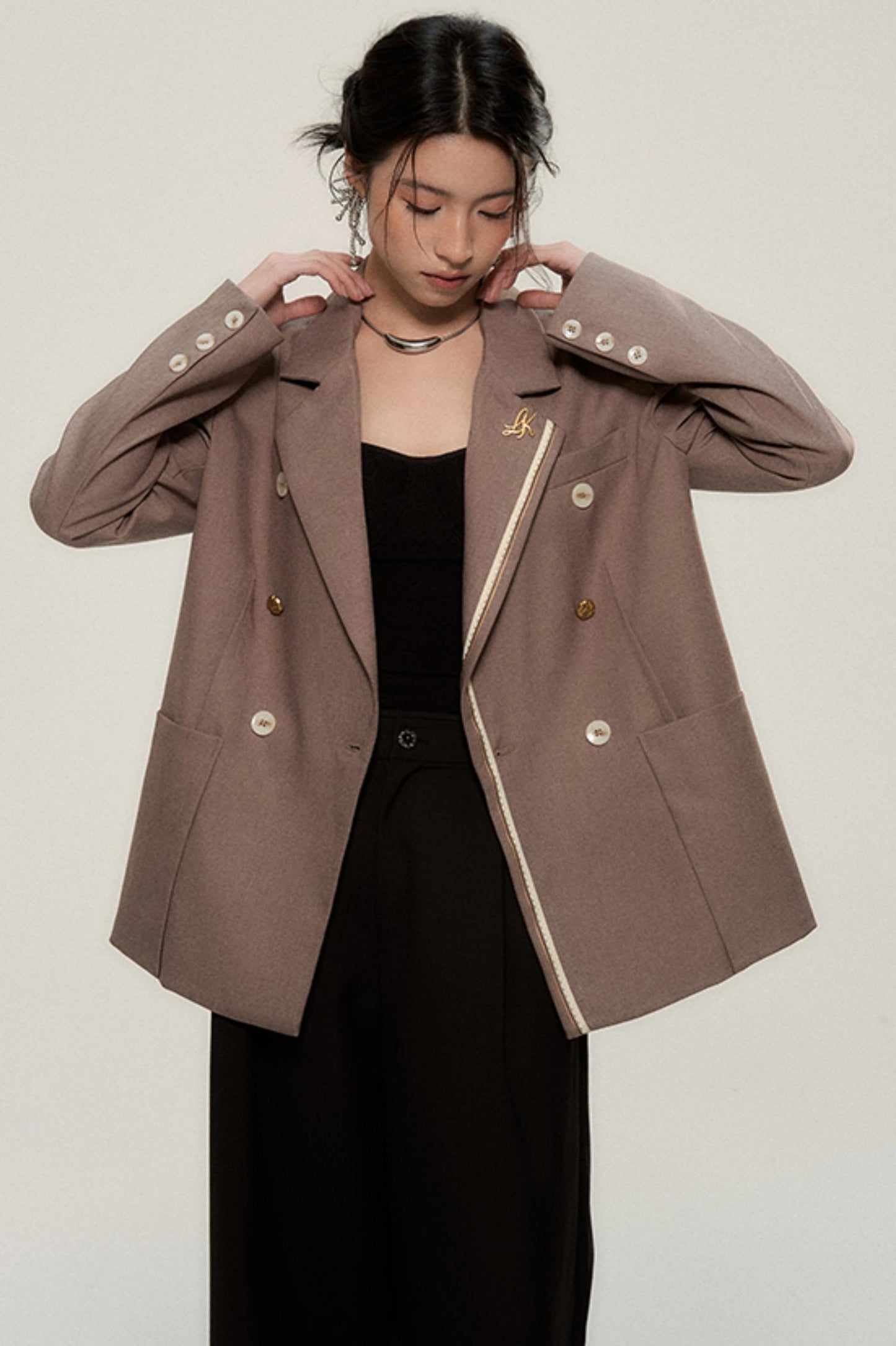 Shanghai Luxe Brown Blazer