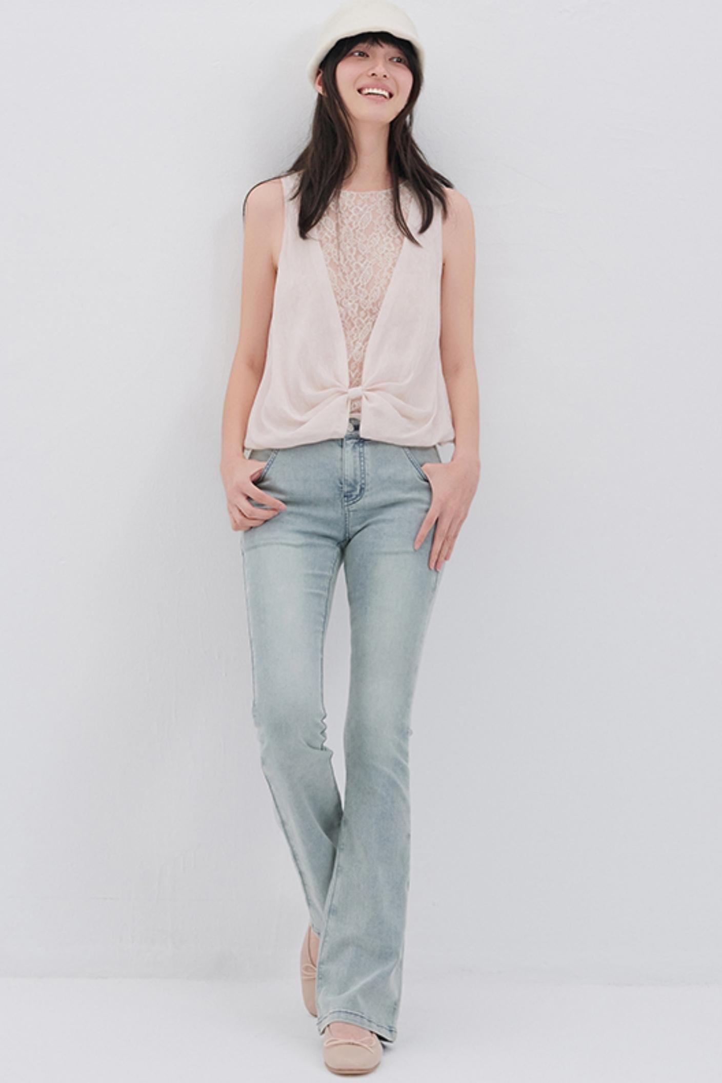 Butterfly Linen Blend Vest Style Top