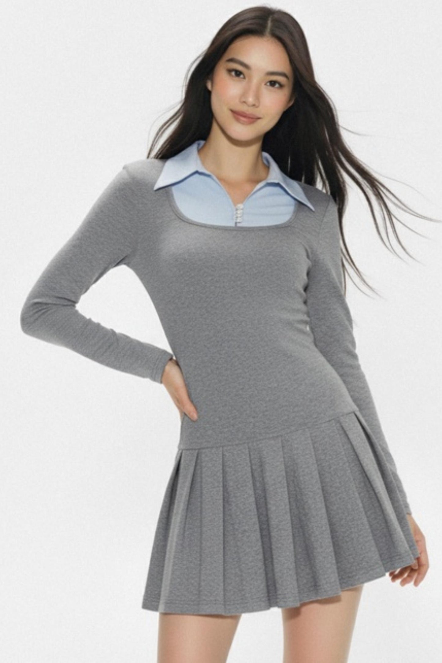 Color-Block Layered Dress